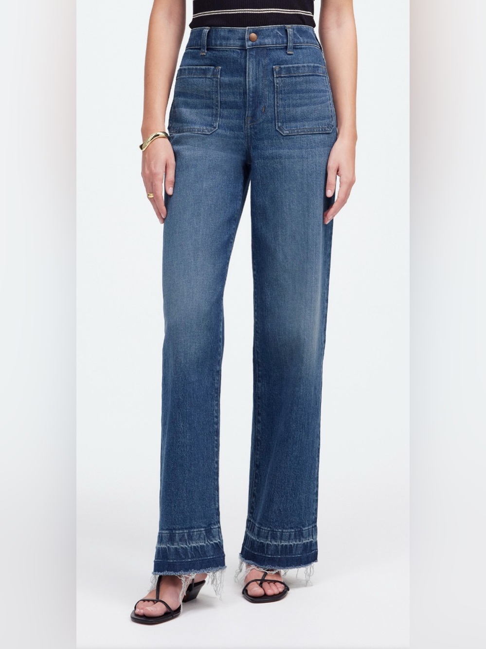 NWT MADEWELL Emmett Wide Leg Jean Let Down Hem Edition size women’s 25